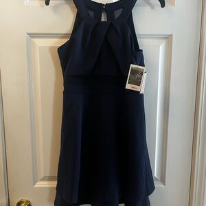 Girls NWT Navy Halter Dress